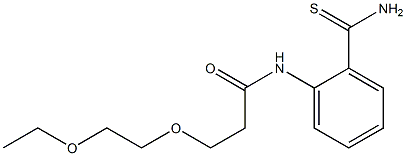 N-[2-(aminocarbonothioyl)phenyl]-3-(2-ethoxyethoxy)propanamide Structure