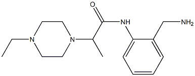 N-[2-(aminomethyl)phenyl]-2-(4-ethylpiperazin-1-yl)propanamide 化学構造式