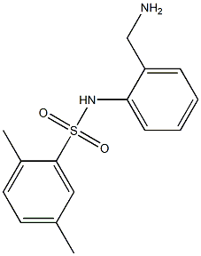 N-[2-(aminomethyl)phenyl]-2,5-dimethylbenzene-1-sulfonamide,,结构式