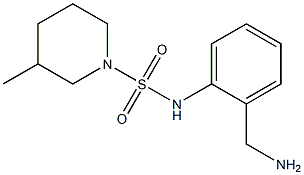 N-[2-(aminomethyl)phenyl]-3-methylpiperidine-1-sulfonamide 化学構造式