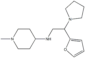 N-[2-(furan-2-yl)-2-(pyrrolidin-1-yl)ethyl]-1-methylpiperidin-4-amine,,结构式