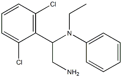 N-[2-amino-1-(2,6-dichlorophenyl)ethyl]-N-ethylaniline 化学構造式