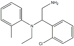 N-[2-amino-1-(2-chlorophenyl)ethyl]-N-ethyl-2-methylaniline 化学構造式