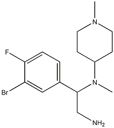 N-[2-amino-1-(3-bromo-4-fluorophenyl)ethyl]-N-methyl-N-(1-methylpiperidin-4-yl)amine Structure
