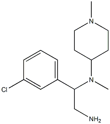 N-[2-amino-1-(3-chlorophenyl)ethyl]-N-methyl-N-(1-methylpiperidin-4-yl)amine 结构式