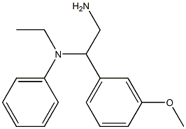 N-[2-amino-1-(3-methoxyphenyl)ethyl]-N-ethyl-N-phenylamine Struktur
