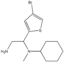 N-[2-amino-1-(4-bromothiophen-2-yl)ethyl]-N-methylcyclohexanamine,,结构式