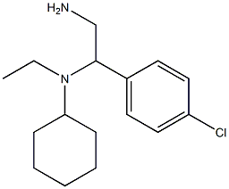 N-[2-amino-1-(4-chlorophenyl)ethyl]-N-ethylcyclohexanamine,,结构式
