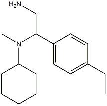 N-[2-amino-1-(4-ethylphenyl)ethyl]-N-methylcyclohexanamine,,结构式