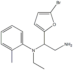 N-[2-amino-1-(5-bromo-2-furyl)ethyl]-N-ethyl-N-(2-methylphenyl)amine Structure