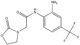 N-[2-amino-4-(trifluoromethyl)phenyl]-2-(2-oxo-1,3-oxazolidin-3-yl)acetamide Structure