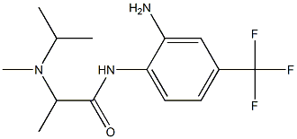 N-[2-amino-4-(trifluoromethyl)phenyl]-2-[methyl(propan-2-yl)amino]propanamide Struktur