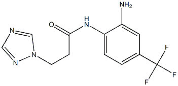 N-[2-amino-4-(trifluoromethyl)phenyl]-3-(1H-1,2,4-triazol-1-yl)propanamide 化学構造式