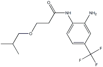 N-[2-amino-4-(trifluoromethyl)phenyl]-3-(2-methylpropoxy)propanamide Struktur