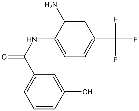 N-[2-amino-4-(trifluoromethyl)phenyl]-3-hydroxybenzamide 结构式