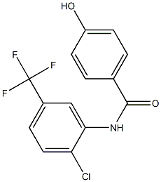 N-[2-chloro-5-(trifluoromethyl)phenyl]-4-hydroxybenzamide,,结构式