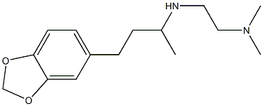 N'-[3-(1,3-benzodioxol-5-yl)-1-methylpropyl]-N,N-dimethylethane-1,2-diamine,,结构式