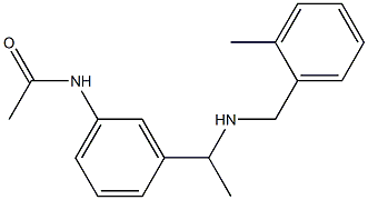 N-[3-(1-{[(2-methylphenyl)methyl]amino}ethyl)phenyl]acetamide Structure