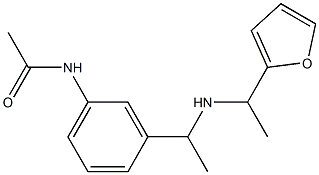 N-[3-(1-{[1-(furan-2-yl)ethyl]amino}ethyl)phenyl]acetamide 结构式