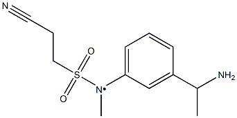 N-[3-(1-aminoethyl)phenyl]-2-cyano-N-methylethane-1-sulfonamido Structure