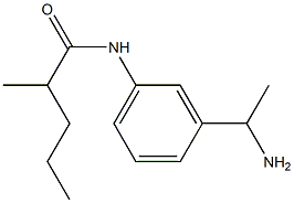 N-[3-(1-aminoethyl)phenyl]-2-methylpentanamide Structure