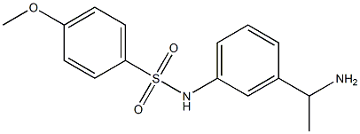 N-[3-(1-aminoethyl)phenyl]-4-methoxybenzene-1-sulfonamide 化学構造式