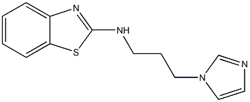 N-[3-(1H-imidazol-1-yl)propyl]-1,3-benzothiazol-2-amine 化学構造式