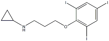 N-[3-(2,4,6-triiodophenoxy)propyl]cyclopropanamine Structure