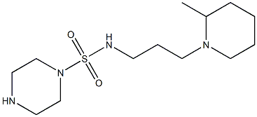 N-[3-(2-methylpiperidin-1-yl)propyl]piperazine-1-sulfonamide 化学構造式