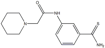 N-[3-(aminocarbonothioyl)phenyl]-2-piperidin-1-ylacetamide Structure
