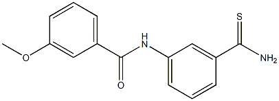 N-[3-(aminocarbonothioyl)phenyl]-3-methoxybenzamide 结构式