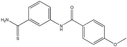 N-[3-(aminocarbonothioyl)phenyl]-4-methoxybenzamide Struktur