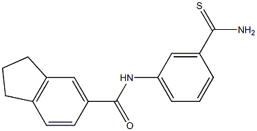 N-[3-(aminocarbonothioyl)phenyl]indane-5-carboxamide 结构式