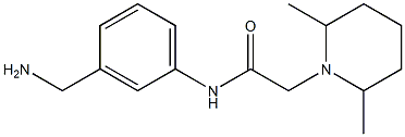 N-[3-(aminomethyl)phenyl]-2-(2,6-dimethylpiperidin-1-yl)acetamide Structure