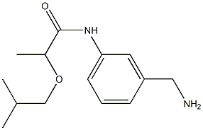 N-[3-(aminomethyl)phenyl]-2-(2-methylpropoxy)propanamide Struktur