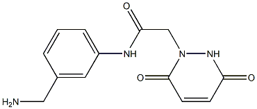 N-[3-(aminomethyl)phenyl]-2-(3,6-dioxo-3,6-dihydropyridazin-1(2H)-yl)acetamide,,结构式