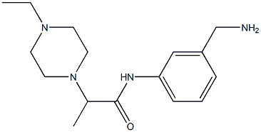 N-[3-(aminomethyl)phenyl]-2-(4-ethylpiperazin-1-yl)propanamide,,结构式