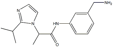 N-[3-(aminomethyl)phenyl]-2-[2-(propan-2-yl)-1H-imidazol-1-yl]propanamide Struktur