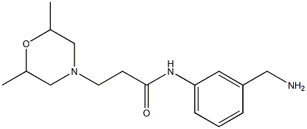 N-[3-(aminomethyl)phenyl]-3-(2,6-dimethylmorpholin-4-yl)propanamide Struktur