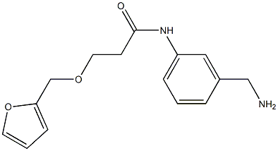 N-[3-(aminomethyl)phenyl]-3-(2-furylmethoxy)propanamide 结构式