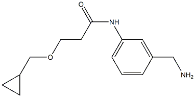 N-[3-(aminomethyl)phenyl]-3-(cyclopropylmethoxy)propanamide Struktur
