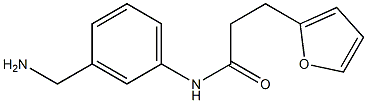 N-[3-(aminomethyl)phenyl]-3-(furan-2-yl)propanamide Struktur