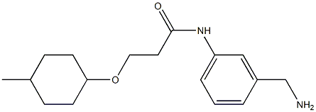 N-[3-(aminomethyl)phenyl]-3-[(4-methylcyclohexyl)oxy]propanamide,,结构式