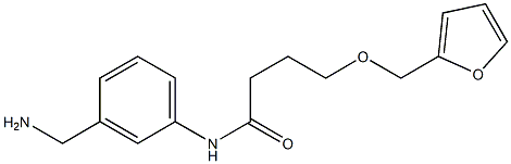 N-[3-(aminomethyl)phenyl]-4-(2-furylmethoxy)butanamide Struktur