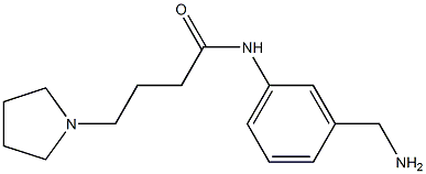 N-[3-(aminomethyl)phenyl]-4-pyrrolidin-1-ylbutanamide 化学構造式