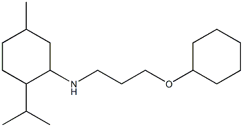N-[3-(cyclohexyloxy)propyl]-5-methyl-2-(propan-2-yl)cyclohexan-1-amine Struktur