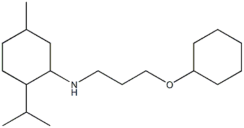 N-[3-(cyclohexyloxy)propyl]-5-methyl-2-(propan-2-yl)cyclohexan-1-amine 结构式