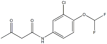 N-[3-chloro-4-(difluoromethoxy)phenyl]-3-oxobutanamide Struktur