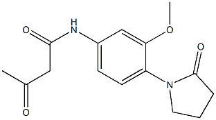 N-[3-methoxy-4-(2-oxopyrrolidin-1-yl)phenyl]-3-oxobutanamide,,结构式
