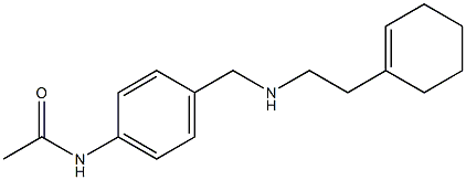 N-[4-({[2-(cyclohex-1-en-1-yl)ethyl]amino}methyl)phenyl]acetamide,,结构式